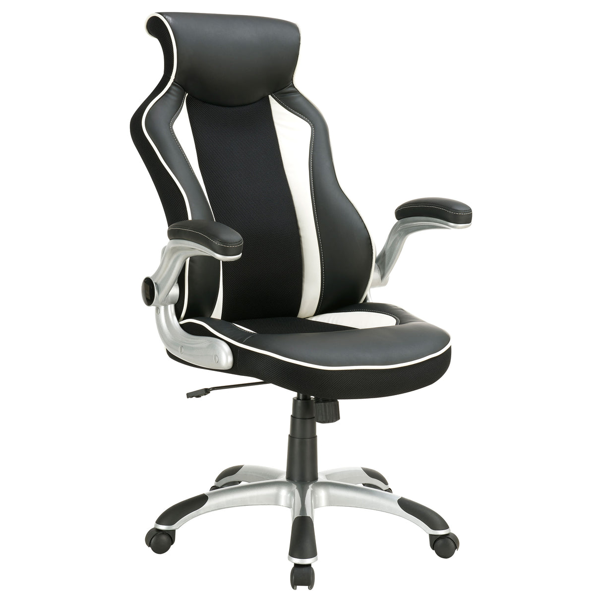 Furniture City Houma - Coaster - Dustin Upholstered Adjustable Home Office Desk Chair Black - 800048