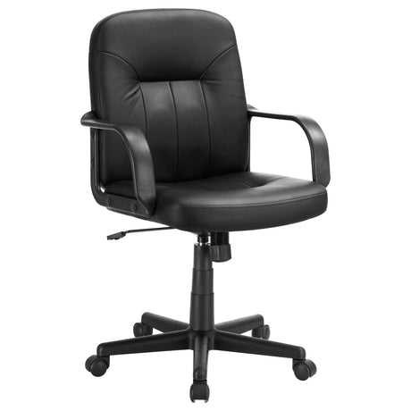 Furniture City Houma - Coaster - Minato Upholstered Adjustable Home Office Desk Chair Black - 800049