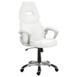 Furniture City Houma - Coaster - Bruce Upholstered Adjustable Home Office Desk Chair White - 800150