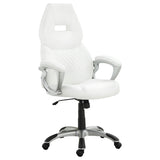 Furniture City Houma - Coaster - Bruce Upholstered Adjustable Home Office Desk Chair White - 800150