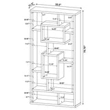 Corey 71-inch 8-shelf Bookshelf White