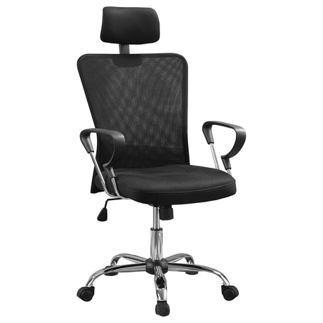 Furniture City Houma - Coaster - Stark Upholstered Adjustable Mesh Office Desk Chair Black - 800206