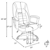 Dione Upholstered Adjustable Home Office Desk Chair Black