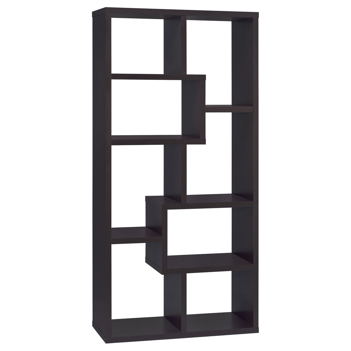 Furniture City Houma - Coaster - Theo 71-inch 7-shelf Bookshelf Cappuccino - 800264