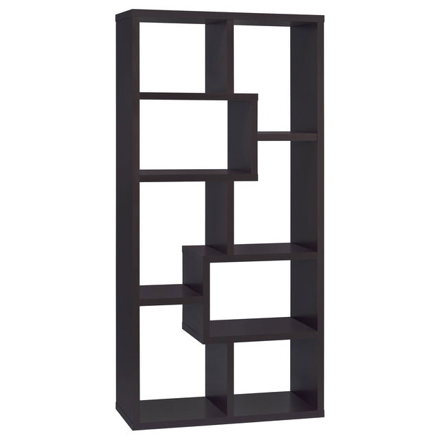 Furniture City Houma - Coaster - Theo 71-inch 7-shelf Bookshelf Cappuccino - 800264