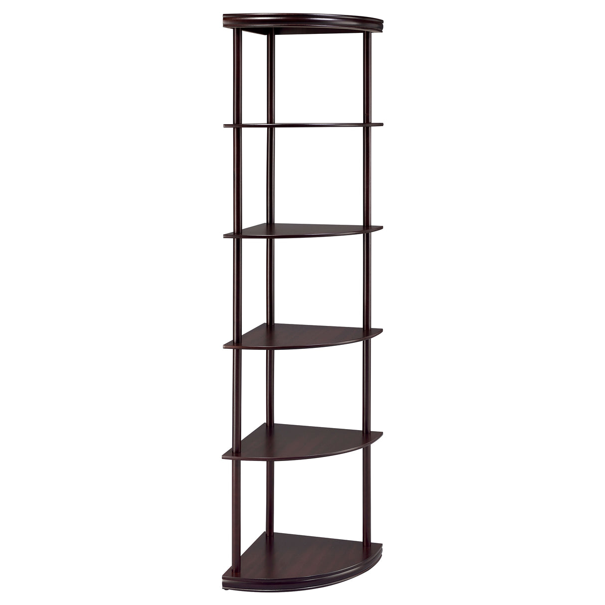 Furniture City Houma - Coaster - Bonwick 72-inch 5-shelf Corner Bookshelf Cappuccino - 800279