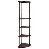 Furniture City Houma - Coaster - Bonwick 72-inch 5-shelf Corner Bookshelf Cappuccino - 800279