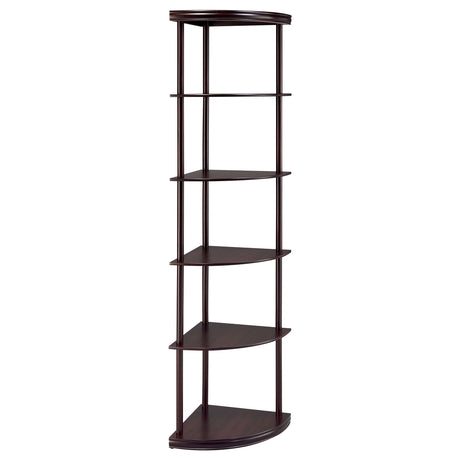 Furniture City Houma - Coaster - Bonwick 72-inch 5-shelf Corner Bookshelf Cappuccino - 800279