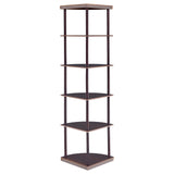 Bonwick 72-inch 5-shelf Corner Bookshelf Cappuccino