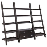 Furniture City Houma - Coaster - Colella 3-piece Storage Ladder Bookshelf Set Cappuccino - 800319-S3