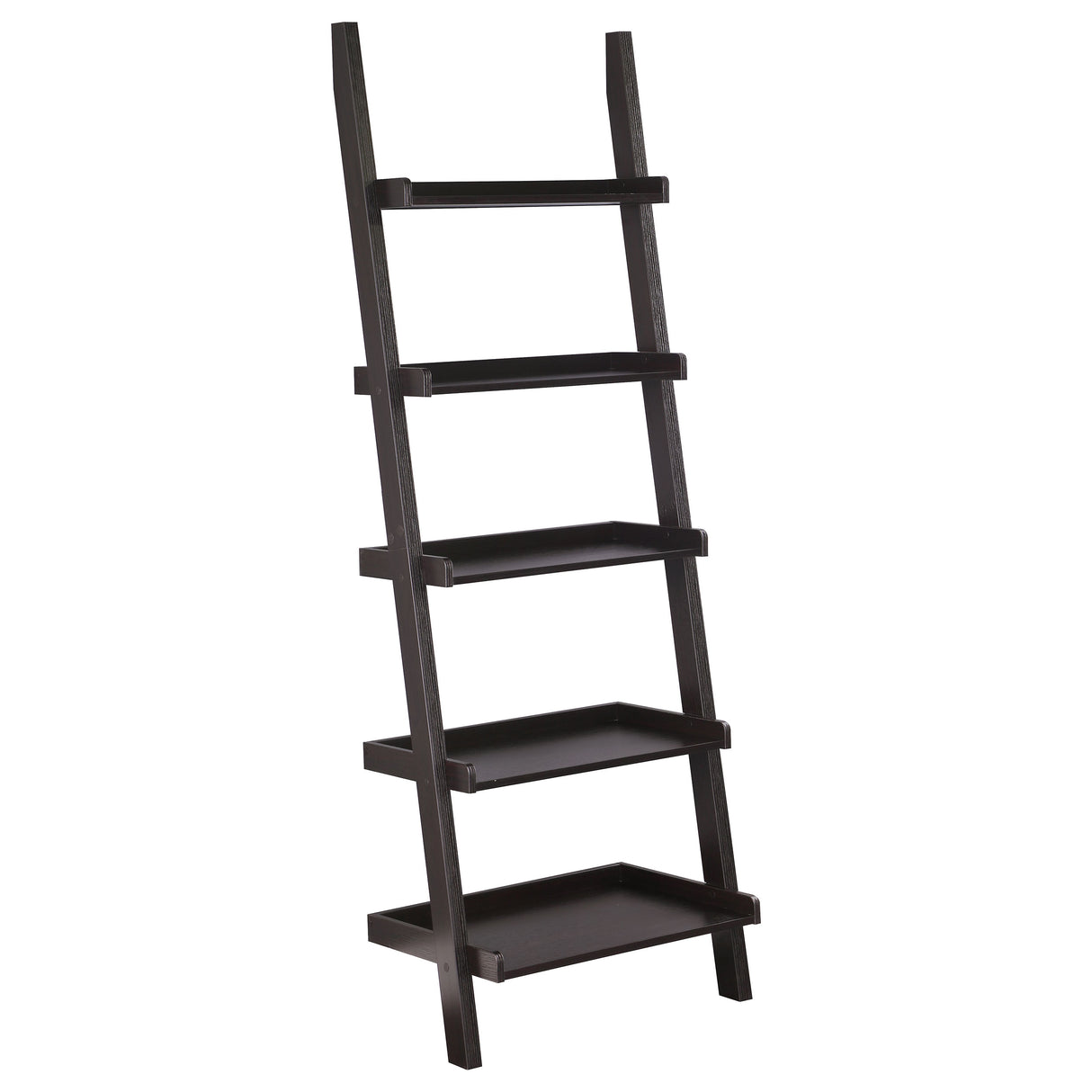 Furniture City Houma - Coaster - Colella 72-inch 5-shelf Ladder Bookshelf Cappuccino - 800338