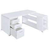Yvette 60-inch 3-drawer L-Shape Computer Desk White