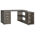 Furniture City Houma - Coaster - Yvette 60-inch 3-drawer L-Shape Computer Desk Weathered Grey - 800518