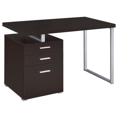 Furniture City Houma - Coaster - Brennan 47-inch 3-drawer Office Computer Desk Cappuccino - 800519
