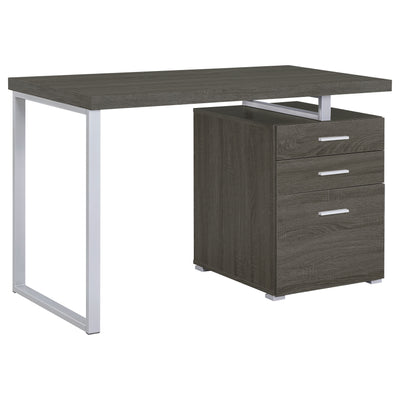 Furniture City Houma - Coaster - Brennan 47-inch 3-drawer Office Computer Desk Weathered Grey - 800520