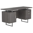 Furniture City Houma - Coaster - Lawtey 60-inch 2-drawer Office Computer Desk Weathered Grey - 800521
