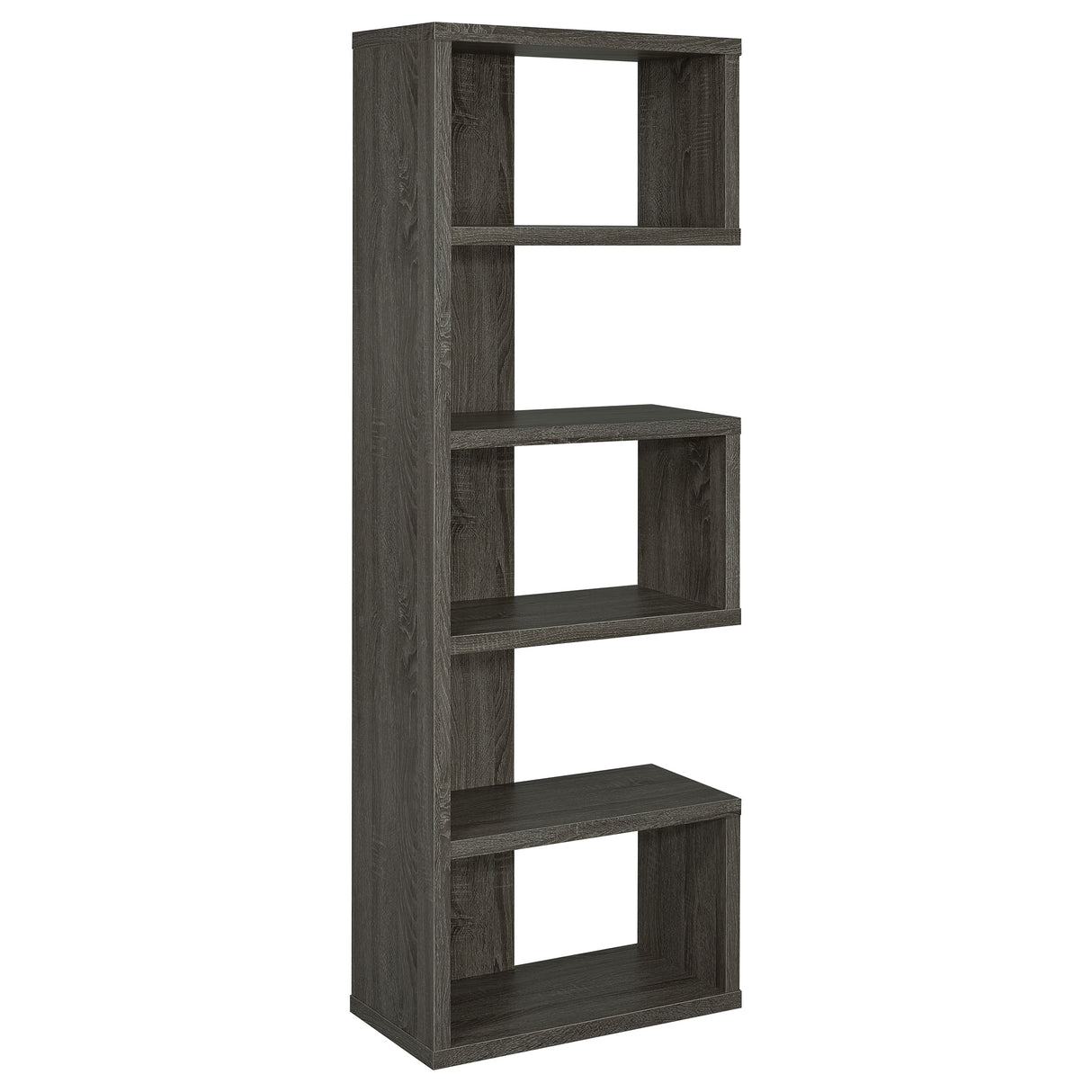 Furniture City Houma - Coaster - Joey 71-inch 5-shelf Bookshelf Weathered Grey - 800552