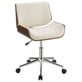 Furniture City Houma - Coaster - Addington Upholstered Adjustable Office Desk Chair Ecru - 800613