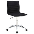 Furniture City Houma - Coaster - Chryses Upholstered Adjustable Home Office Desk Chair Black - 800725