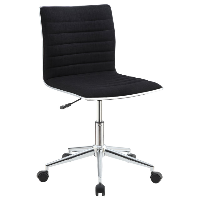Furniture City Houma - Coaster - Chryses Upholstered Adjustable Home Office Desk Chair Black - 800725