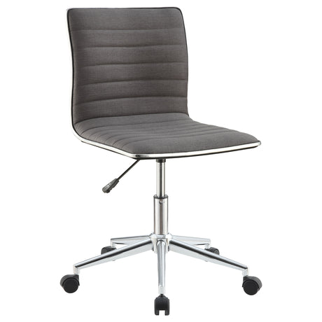 Furniture City Houma - Coaster - Chryses Upholstered Adjustable Home Office Desk Chair Grey - 800727