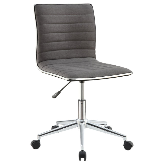Furniture City Houma - Coaster - Chryses Upholstered Adjustable Home Office Desk Chair Grey - 800727