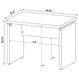 Skylar L-Shape Desk with Mobile File Cabinet Cappuccino