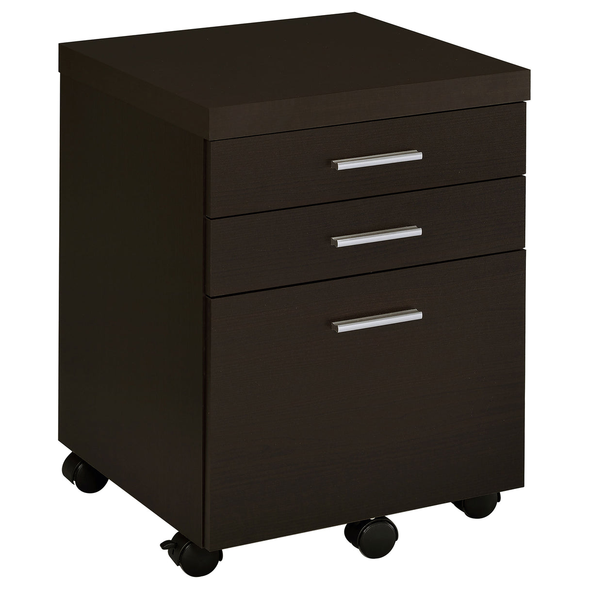 Furniture City Houma - Coaster - Skylar 3-drawer Home Office Mobile File Cabinet Cappuccino - 800894