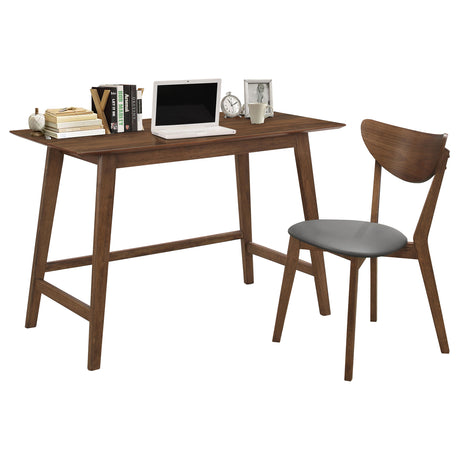 Furniture City Houma - Coaster - Karri 2-piece Home Office Computer Desk and Chair Set Walnut - 801095