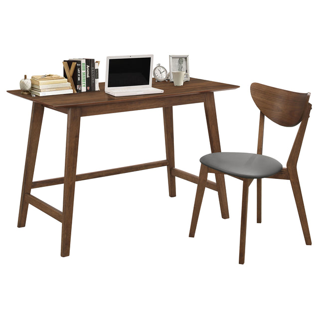 Furniture City Houma - Coaster - Karri 2-piece Home Office Computer Desk and Chair Set Walnut - 801095