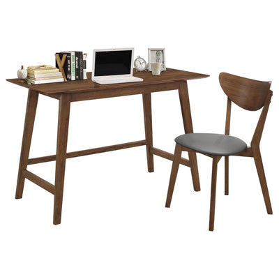 Furniture City Houma - Coaster - Karri 2-piece Home Office Computer Desk and Chair Set Walnut - 801095