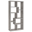 Furniture City Houma - Coaster - Theo 71-inch 7-shelf Bookshelf Grey Driftwood - 801137