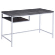 Furniture City Houma - Coaster - Kravitz 47-inch 1-shelf Writing Desk Weathered Grey - 801271