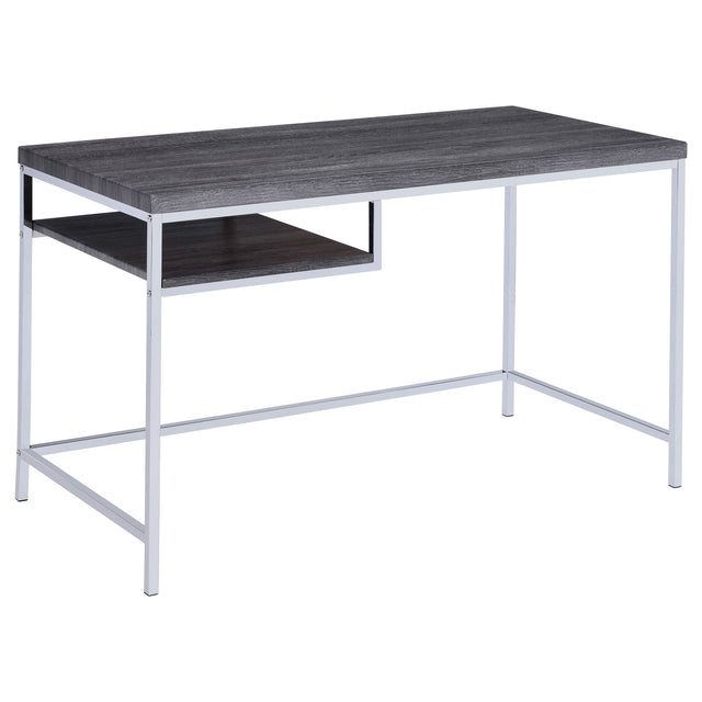 Furniture City Houma - Coaster - Kravitz 47-inch 1-shelf Writing Desk Weathered Grey - 801271