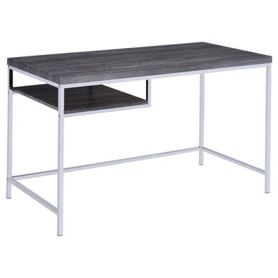 Furniture City Houma - Coaster - Kravitz 47-inch 1-shelf Writing Desk Weathered Grey - 801271