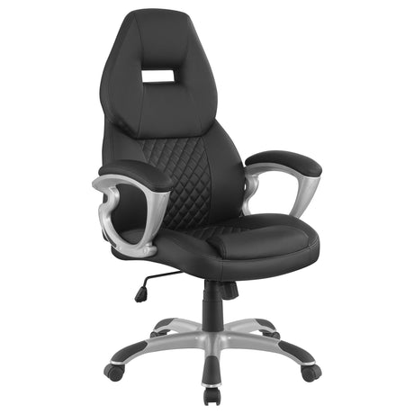 Furniture City Houma - Coaster - Bruce Upholstered Adjustable Home Office Desk Chair Black - 801296