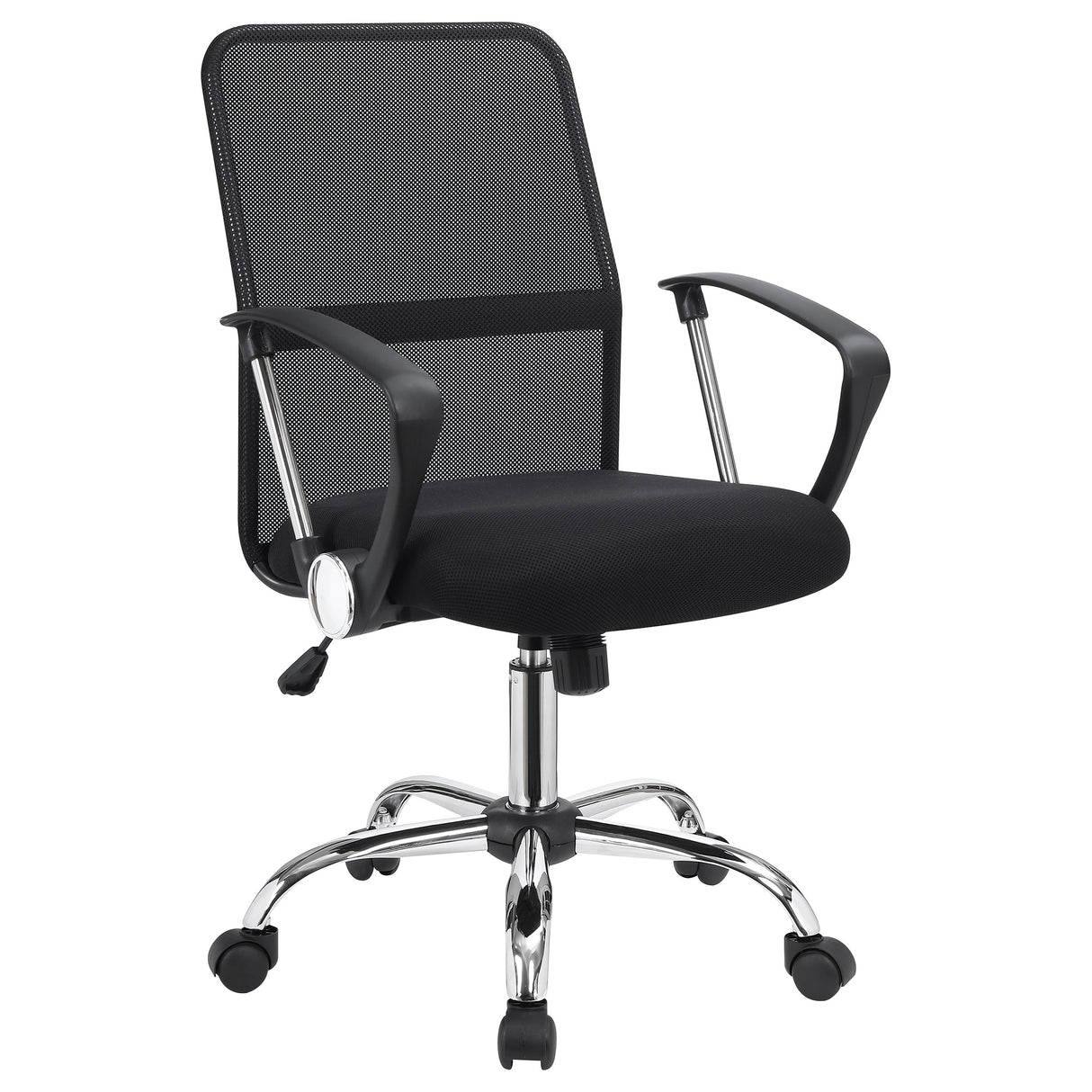 Furniture City Houma - Coaster - Gerta Upholstered Adjustable Mesh Office Desk Chair Black - 801319