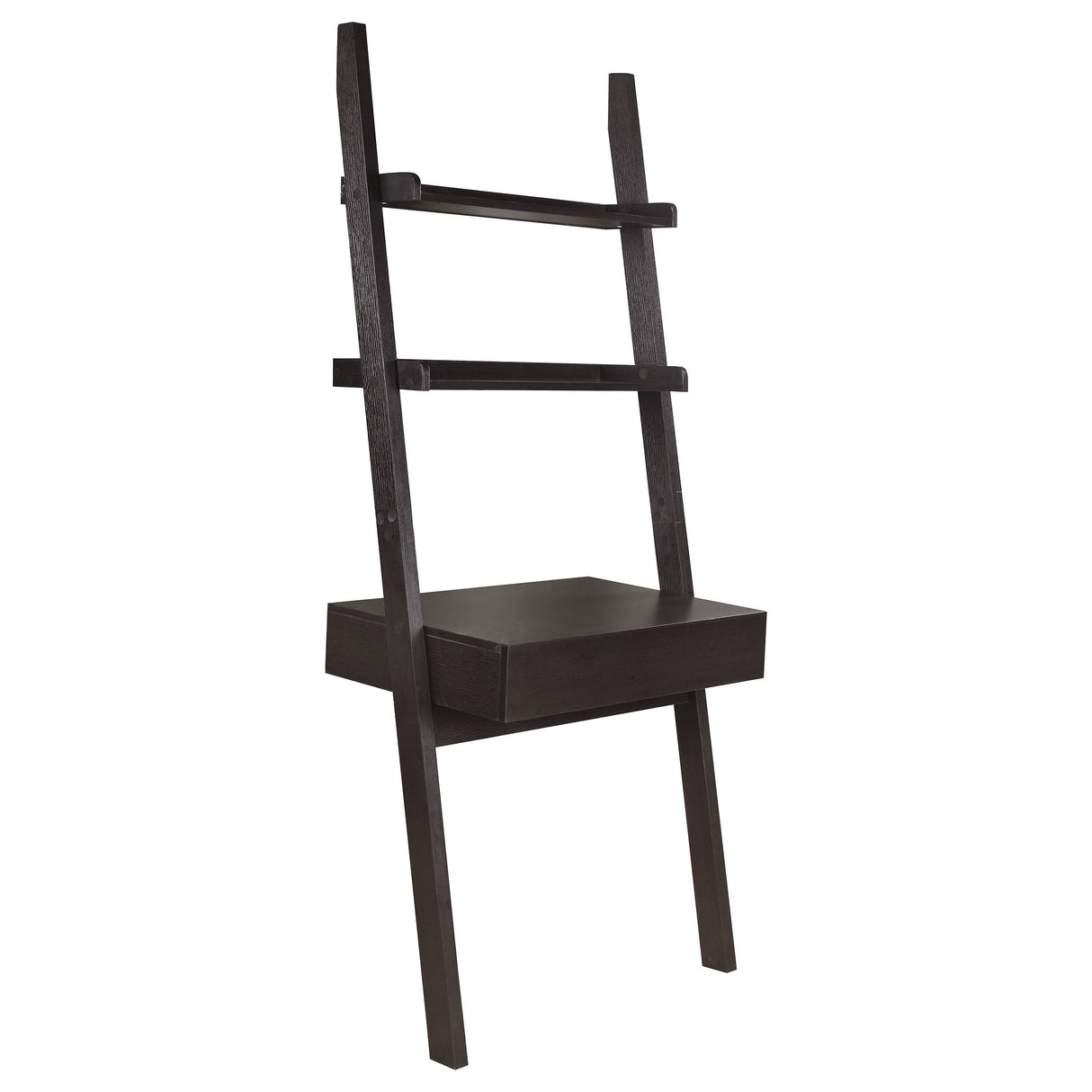 Furniture City Houma - Coaster - Colella 30-inch 1-drawer Ladder Desk with Shelf Cappuccino - 801373