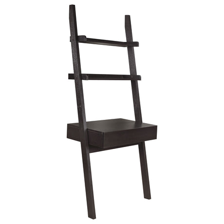 Furniture City Houma - Coaster - Colella 30-inch 1-drawer Ladder Desk with Shelf Cappuccino - 801373