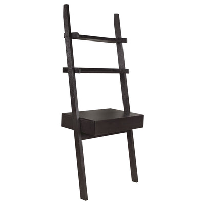 Furniture City Houma - Coaster - Colella 30-inch 1-drawer Ladder Desk with Shelf Cappuccino - 801373