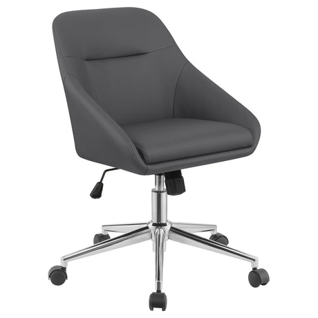Furniture City Houma - Coaster - Jackman Upholstered Adjustable Home Office Desk Chair Grey - 801422