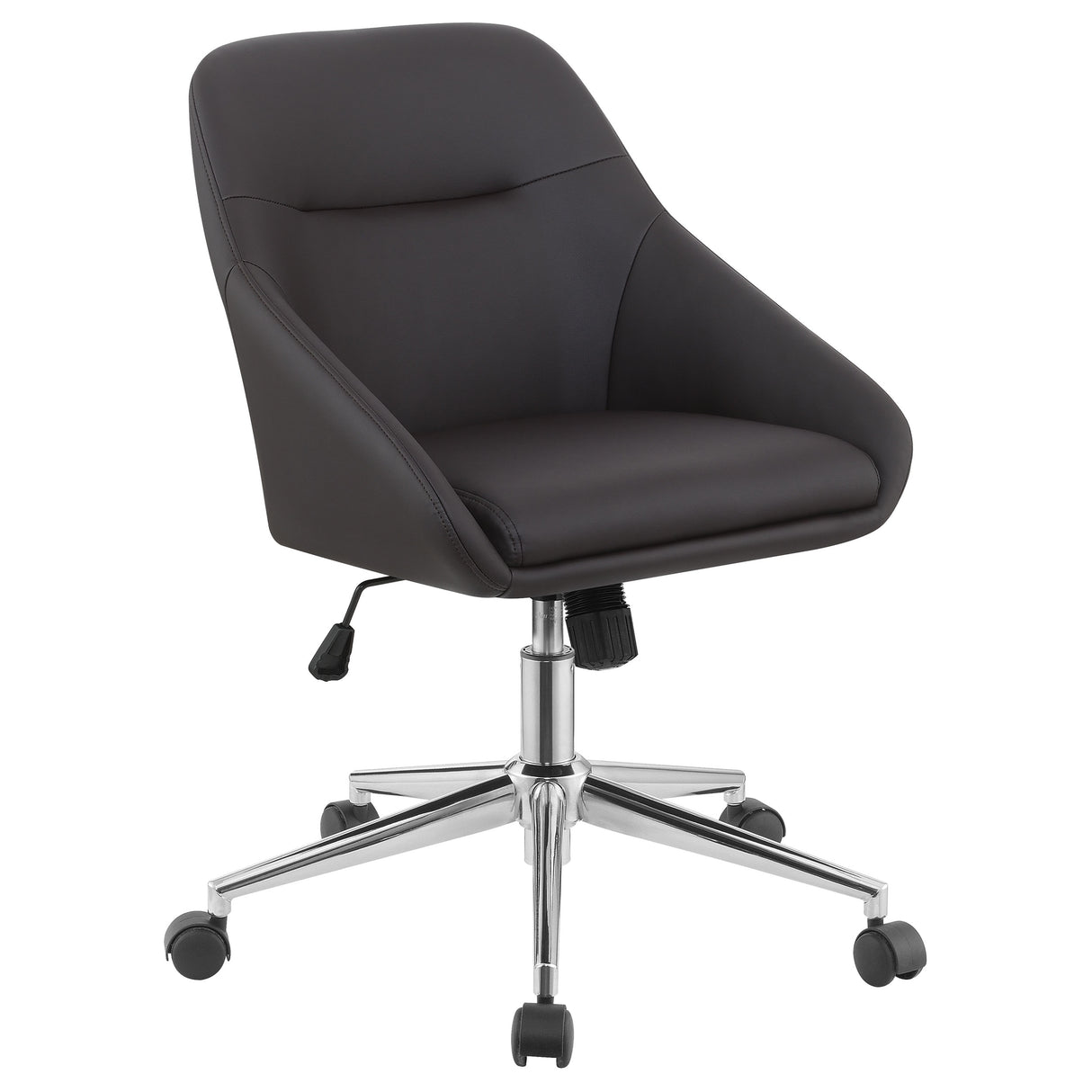Furniture City Houma - Coaster - Jackman Upholstered Adjustable Home Office Desk Chair Brown - 801426
