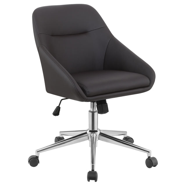 Furniture City Houma - Coaster - Jackman Upholstered Adjustable Home Office Desk Chair Brown - 801426