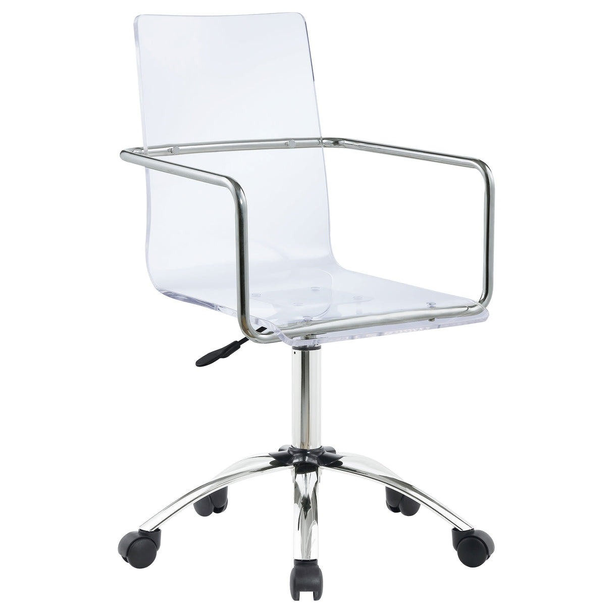 Furniture City Houma - Coaster - Amaturo Acrylic Adjustable Home Office Desk Chair Clear - 801436