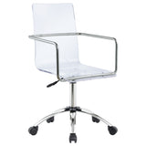 Furniture City Houma - Coaster - Amaturo Acrylic Adjustable Home Office Desk Chair Clear - 801436
