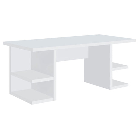 Furniture City Houma - Coaster - Alice 71-inch 4-shelf Engineered Wood Writing Desk White - 801455