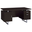 Furniture City Houma - Coaster - Lawtey 60-inch 2-drawer Office Computer Desk Cappuccino - 801521