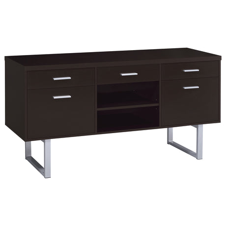 Furniture City Houma - Coaster - Lawtey 5-drawer Home Office Storage Credenza Cappuccino - 801522