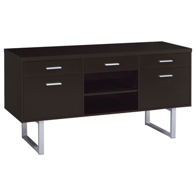 Furniture City Houma - Coaster - Lawtey 5-drawer Home Office Storage Credenza Cappuccino - 801522
