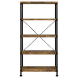 Analiese 2-piece Computer Desk Bookcase Set Rustic Nutmeg